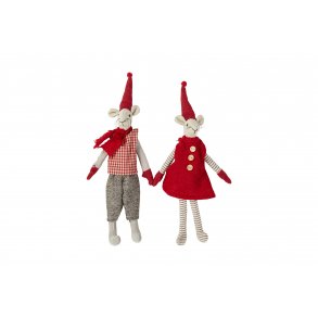 Speedtsberg - Julemus dreng/pige med magnet H. 21 cm.