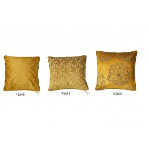 Speedtsberg - Pudesortiment med 3 matchende puder i mustard