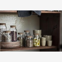 Ib Laursen - Opbevaringsglas m/korkprop 330ml. H: 16 cm  : 6,2 cm