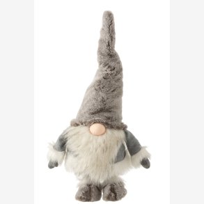 J-Line - Nisse Stende m/fluffy pels H: 48 B: 34 D: 33 cm. 