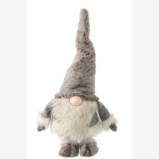 J-Line - Nisse Stende m/fluffy pels H: 48 B: 34 D: 33 cm. 