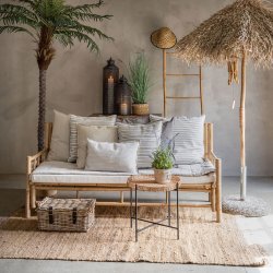 Speedtsberg - Gulvtppe m/frynser jute L: 140 B: 200 cm.