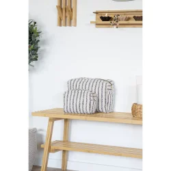 House Nordic - Nador Toilettaske m. striber Sand mix 100% Polyester Flere St�rrelser