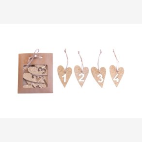 Speedtsberg adventstal st m/4 stk. guld glitter