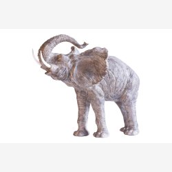 Speedtsberg - Elefant figur m/trstruktur Poly H: 31 L: 38 cm.