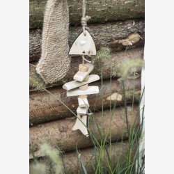 Ib Laursen - Trfisk/Skelet "Drivtmmer" H:  22 cm.