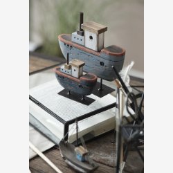 Ib Laursen glasske m/lg antik sort B: 21,5 H: 7,3 L: 21,5cm.