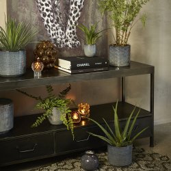 Speedtsberg - urtepotteskjuler st m/2stk. bl keramik