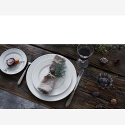 Pillivuyt Pliss Tallerken flad Dia 22 cm Hvid