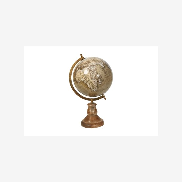 Speedtsberg - Globus m/tr fod H: 36 cm. blank grn