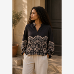 Marta Du Chateau - MdcLinden Bluse Sort