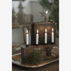 Ib Laursen bakke firkantet m/bladmnster "messing" B: 28 L: 43,5cm.