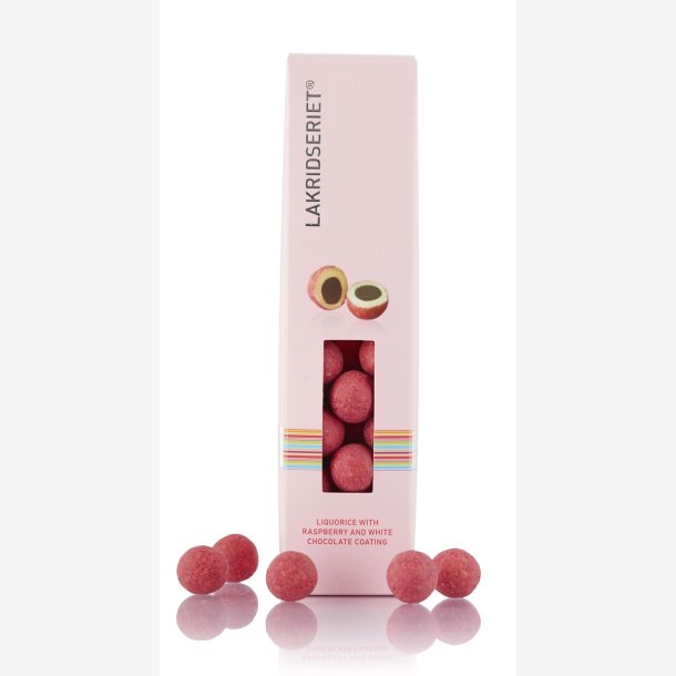 Lakridseriet - Tokyo lakrids m/hindbr &amp; hvid chokolade ca. 120g.