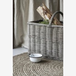 Ib Laursen - Hunde Skl m/motiv Emalje Hvid/Sort : 11 H: 5 cm. 