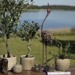 Speedtsberg - urtepotteskjuler st m/3 stk. grn keramik