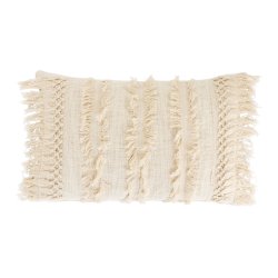 Speedtsberg - Pude m/frynser inkl. dun fyld Beige 35 x 55cm