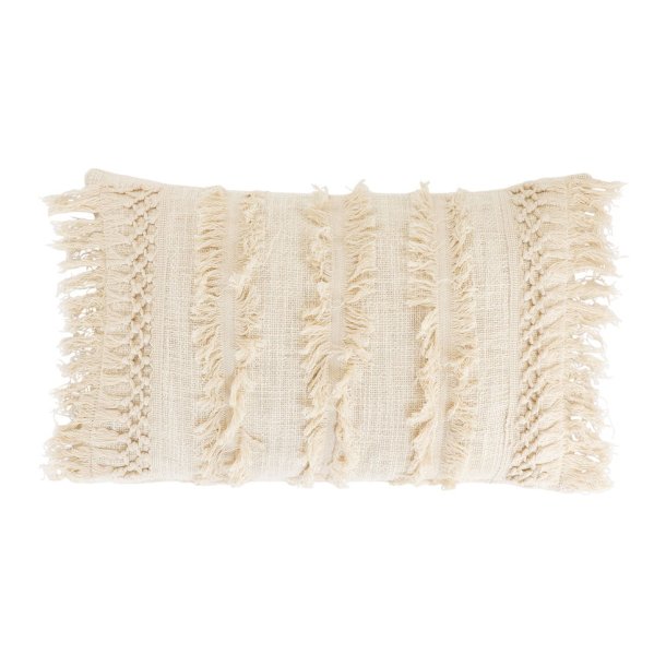 Speedtsberg - Pude m/frynser inkl. dun fyld Beige 35 x 55cm