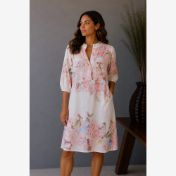 Marta Du Chateau - MdcGoldie Kjole Blomsterprint Rosa.
