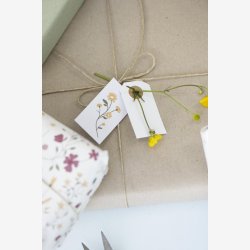 Ib Laursen til/fra kort pk. m/8 ass. blomster kort B: 3,3 H: 6 cm.