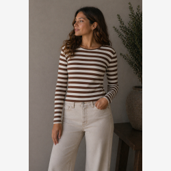 Marta Du Chateau - MdcBegonia Lang�rmet Bluse Brun