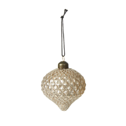 Speedtsberg - Julekugle ass. facon 8cm, Guld m. glimmer