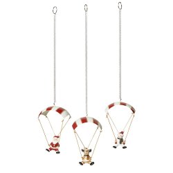 Speedtsberg - Dekorations julemand/elg/snemand i faldskrm 11x7x16cm metal, Rd - flere varianter 