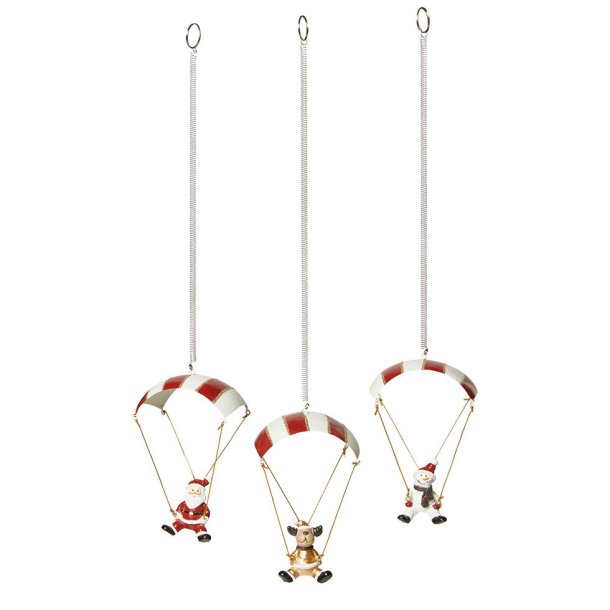 Speedtsberg - Dekorations julemand/elg/snemand i faldskrm 11x7x16cm metal, Rd - flere varianter 