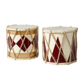 Speedtsberg - Tromme m. Mnster 15x15cm, Rd og Hvide - Flere varianter