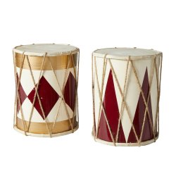 Speedtsberg - Tromme m. Mnster 19x24cm, Rd og Hvide - Flere varianter