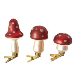 Speedtsberg - Svamp m. Clips i glas H8+/-, Rd og Hvid - Flere varianter 