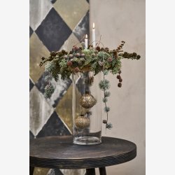 Speedtsberg - Julekugle ass. facon 8cm, Guld m. glimmer