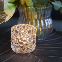 Speedtsberg - Fyrfadsstage i glas �9x8cm, Klar