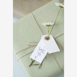 Ib Laursen til/fra kort pk. m/8 ass. blomster kort B: 3,3 H: 6 cm.