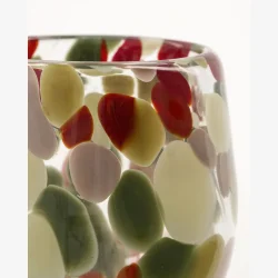 House Doctor - Fyrfadsstage Glas Farverigt m�nster