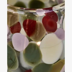 House Doctor - Fyrfadsstage Glas Farverigt m�nster