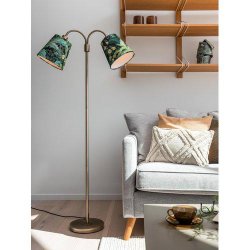 PR HOME - Amy Gulvlampe Flex2, Antik Messing. 150cm.