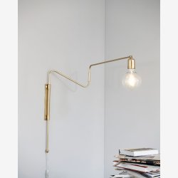 House Doctor - V�glampe Messing 70 cm.