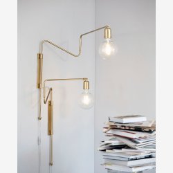 House Doctor - V�glampe Messing 70 cm.