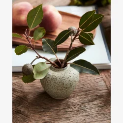 House Doctor - Vase Keramik Gr� H: 9  �: 9,5 cm.