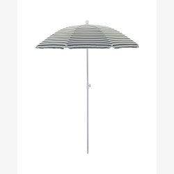 House Doctor - Strandparasol Gr�n/hvid Polyester