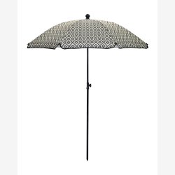 House Doctor - Strandparasol Sort/sand H185xL180 cm.