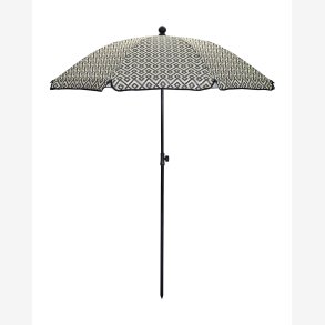 House Doctor - Strandparasol Sort/sand H185xL180 cm.
