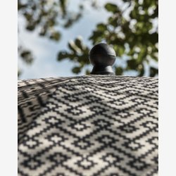 House Doctor - Strandparasol Sort/sand H185xL180 cm.