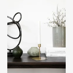 House Doctor - Lysestage t/kronelys Antik "Messing" H: 12 �: 13 cm. 