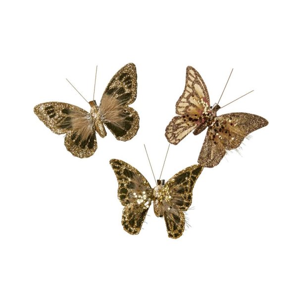 Speedtsberg - Sommerfugl m. clips - 3 ass. - 12 cm