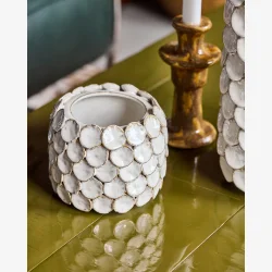 House Doctor - Urtepotteskjuler Keramik Hvid H: 10 �: 15 cm.