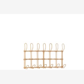 J-Line - Knager�kke m/7 dobbelt knager Bambus/Rattan L: 55 H: 29 cm. 