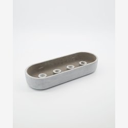 House Doctor - Lysestage Gr� Cementlook L35xB13xH6 cm.