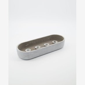 House Doctor - Lysestage Gr� Cementlook L35xB13xH6 cm.