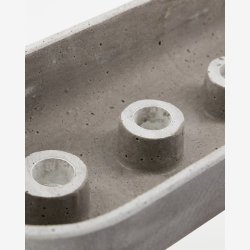 House Doctor - Lysestage Gr� Cementlook L35xB13xH6 cm.